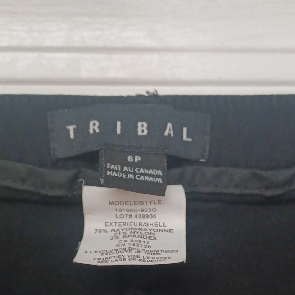 Tribal Sleek Black Pants